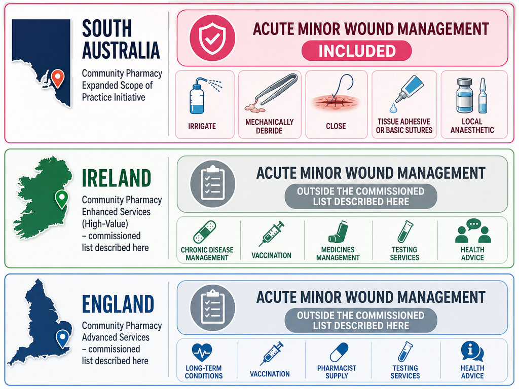 Pharmacy Wound Pathways: Australia, Ireland and England